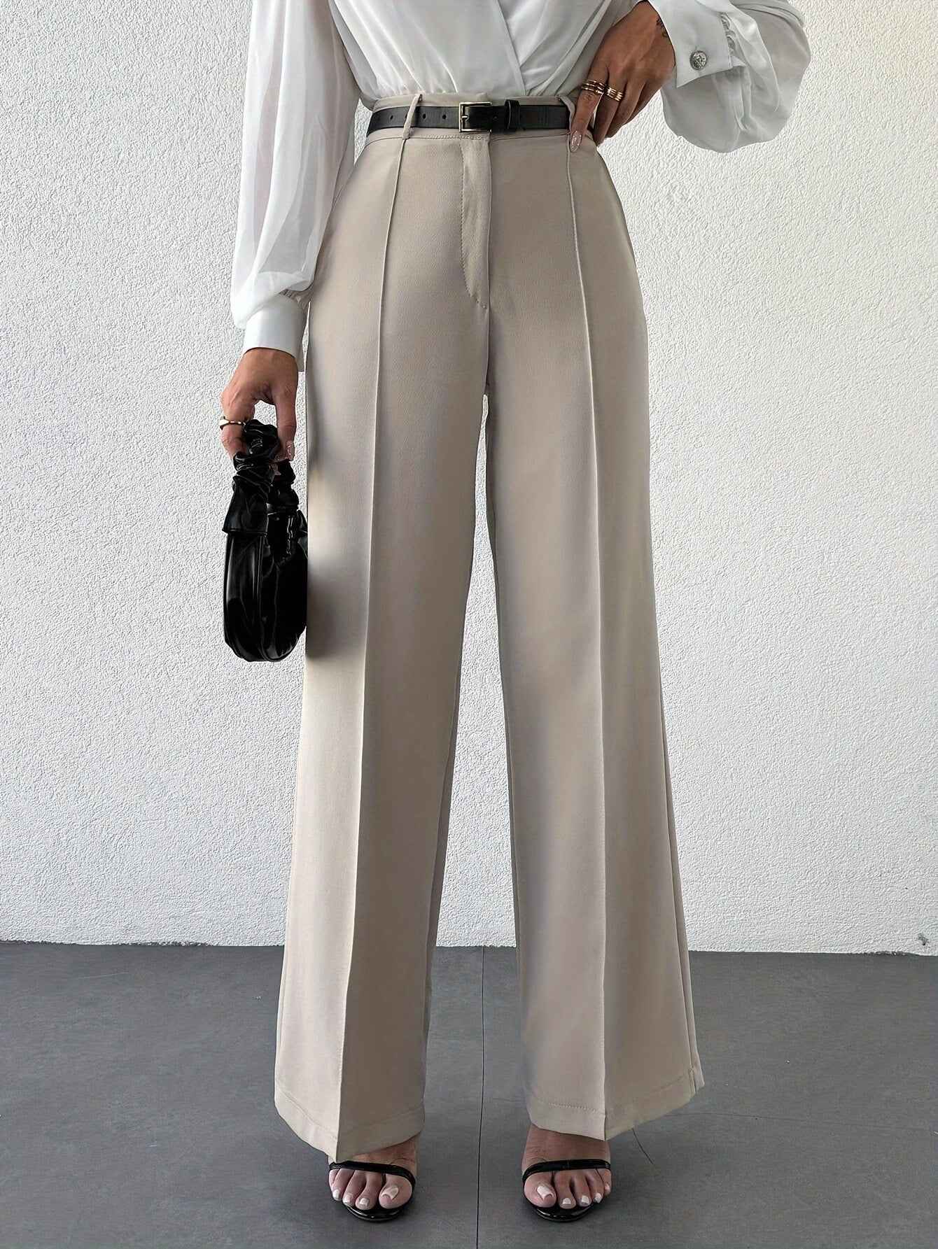 Women’s High Waist Slimming Straight Office Trousers