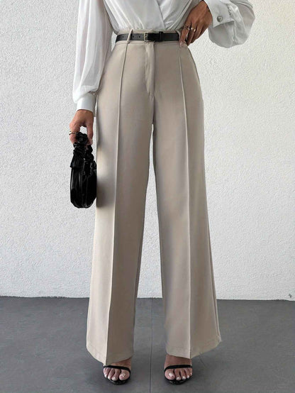 Women’s High Waist Slimming Straight Office Trousers