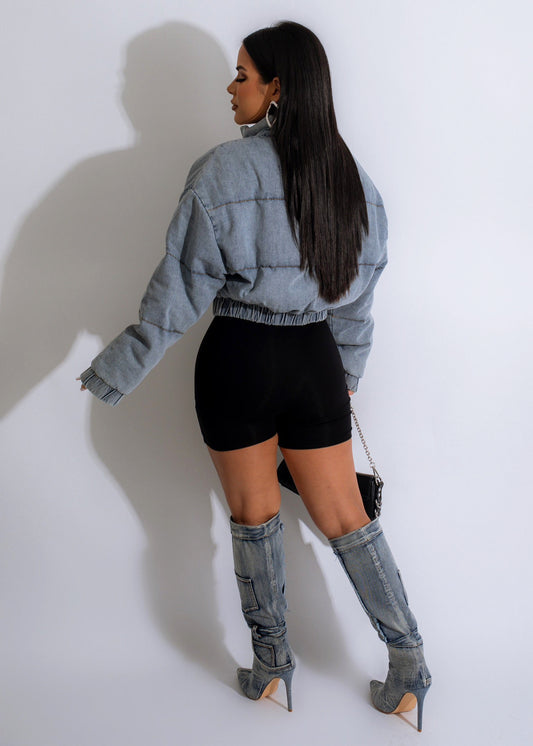 Women Clothing International Stylish Multi Pocket Denim Cotton Jacket Coat - Iyanka