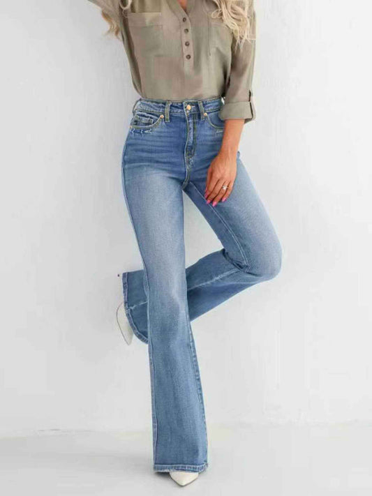 Slim Stretch High Waisted Boot Cut Pants Jeans Women