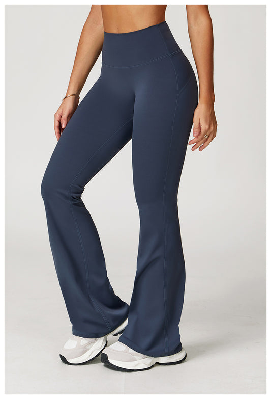 Nude Feel Casual Flared Pants Wide Leg Slimming Bootcut Pants Outdoor Running Exercise Workout Pants - Iyanka