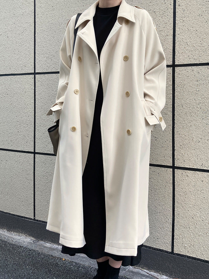 Main Promotion Autumn Draping British Loose Mid-Length over the Knee Trench Coat Female - Iyanka
