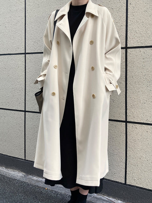 Main Promotion Autumn Draping British Loose Mid-Length over the Knee Trench Coat Female - Iyanka