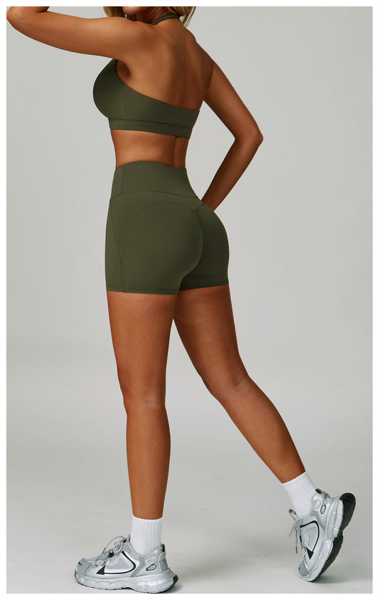 Cloud Sense High Waist Yoga Shorts Quick Dry Hip Raise Belly Wrap Shorts Outdoor Running Sports Fitness Shorts - Iyanka