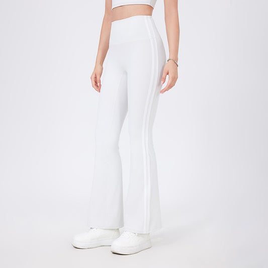 High Waist Yoga Pants Sexy Running Sports Peach Hip Raise Fitness Pants Nude Feel Stretch Flared Pants - Iyanka