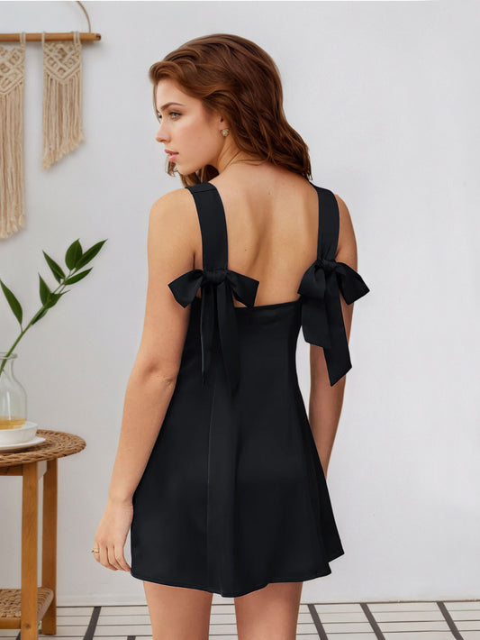 Women Clothing Hepburn Elegant Sling Dress Summer Square Collar A line Dress