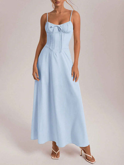 Elegant Evening Dress Short Sleeve Solid Color Dress Women Clothing Autumn Winter