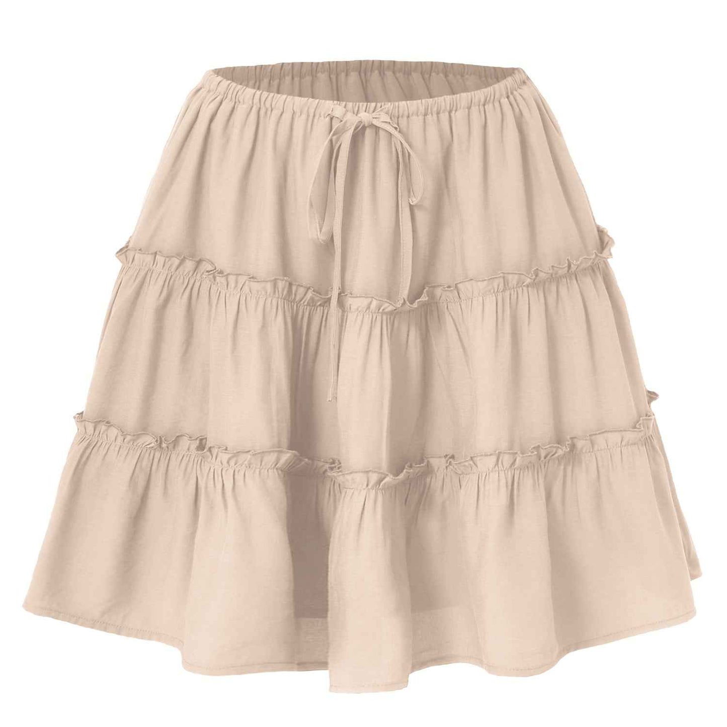Women Clothing Lace up Adjustable Short Skirt Anti Exposure Pants Lining High Waist Skirt for Women