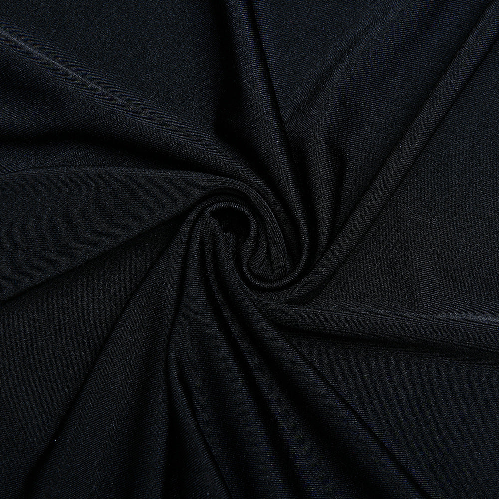 Half High Collar Long Sleeves Stitching Dress Women Sexy Backless Pleated Dress Winter - Iyanka