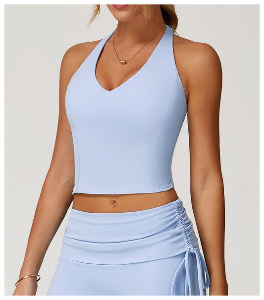 Nude Feel Yoga Vest H Shaped Beauty Back Quick-Drying Workout Top Outdoor Running Exercise Underwear - Iyanka