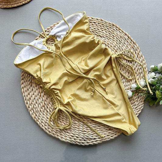 One Piece Swimsuit Women Sexy Bikini Ladies Hollow Out Cutout Swimwear Bikini - Iyanka