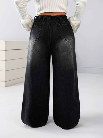 Starry Sky Loose Comfortable Women Casual All Matching Straight Pants Blingbling Popular Rhinestone Jeans