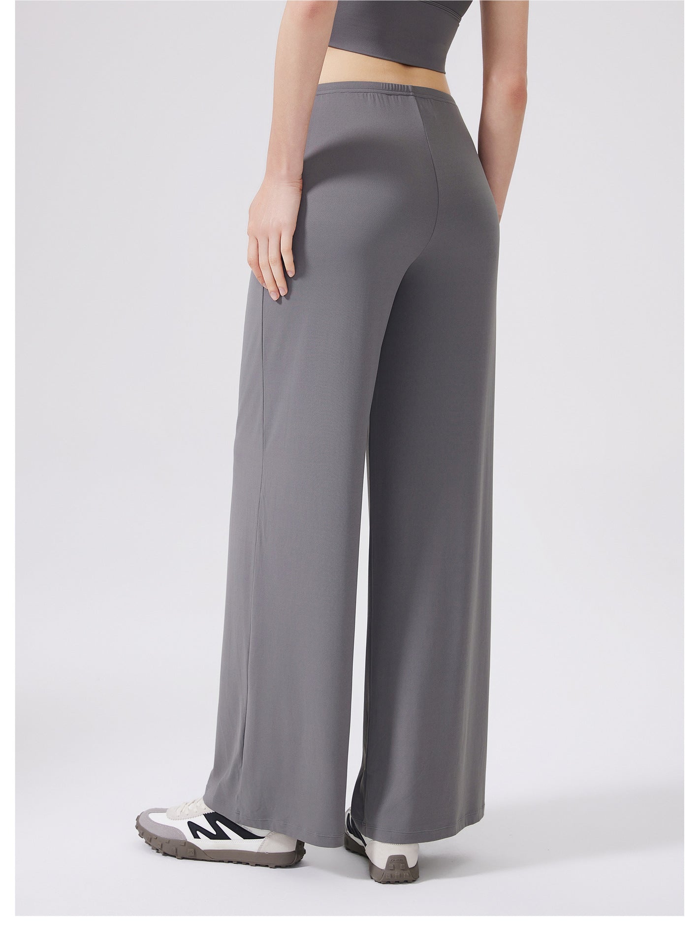 Cool Feeling Wide Leg Sports Trousers Antibacterial Loose Slimming Draping Effect Sports Pants Outdoor Running Yoga Pants Straight Leg Pants - Iyanka