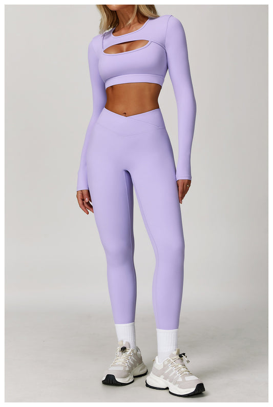 Nude Feel Yoga Pants Cross High Waist Tight Casual Trousers Running Sports Fitness Yoga Pants Yoga Pants - Iyanka