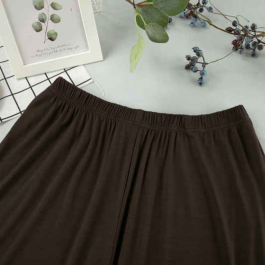 Summer Knitted Rayon Pajamas Set Comfortable Simple Can Be Worn outside Ladies Homewear - Iyanka