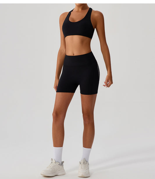 Cross Love Yoga Bra Women Sling with Chest Pad Outer Wear Workout Clothes Outdoor Sports Underwear - Iyanka
