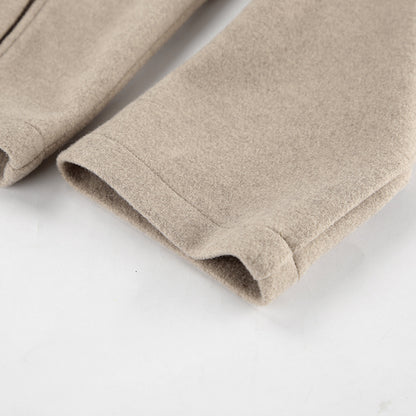 Autumn Winter Woolen Collared Loose Casual Jacket Coat Women Clothing - Iyanka