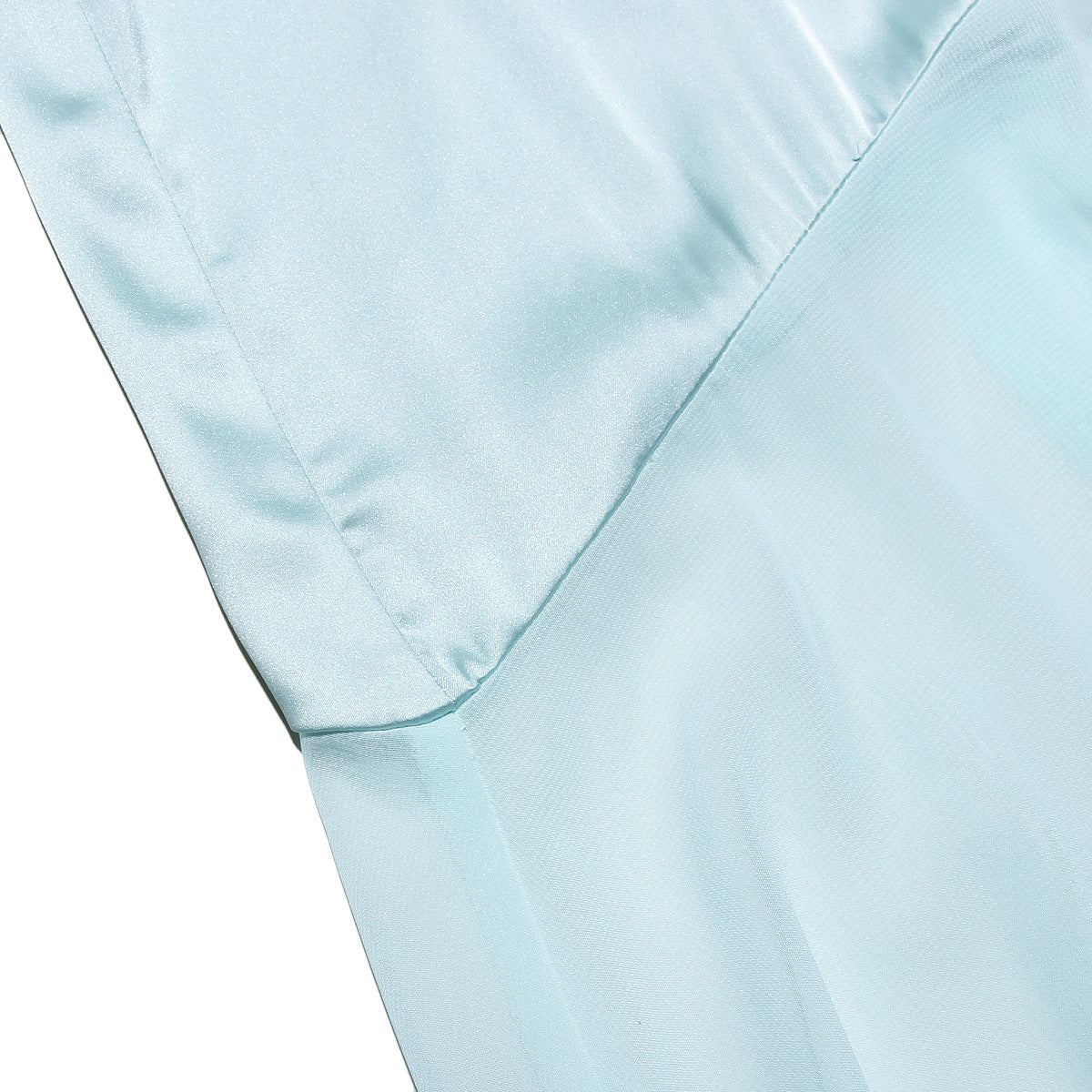 Women Spring High Grade Satin Chiffon Splicing Sling Sheath Forged Surface Dress Slim Fit Elegant Mop Dress - Iyanka