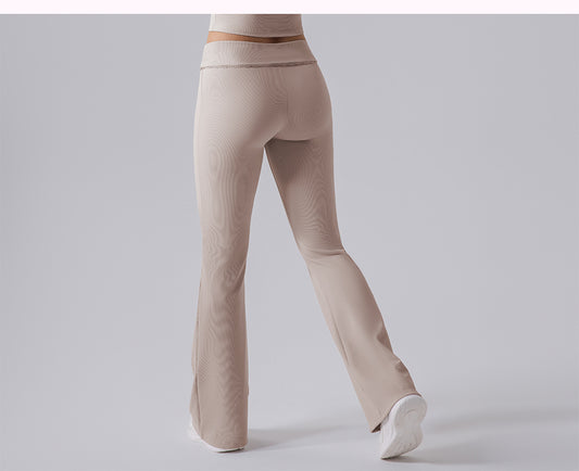 High Waist Tight Yoga Bell Bottom Pants Wide Leg Outerwear Bell-Bottom Pants Women Hip Lifting Casual Fitness Running Workout Pants - Iyanka