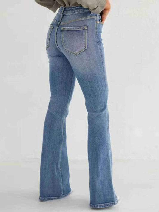 Slim Stretch High Waisted Boot Cut Pants Jeans Women