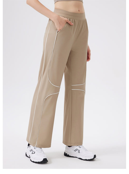 Quick Drying Sports Cool Pants Women Running Loose Fitted Figure Flattering Yoga Sun Protection High Waist Fitness Pants Outdoor - Iyanka
