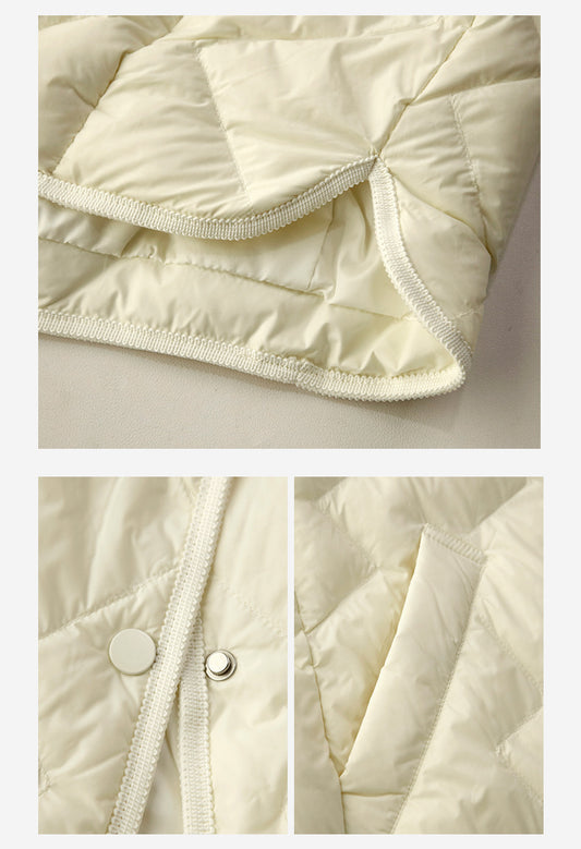 Loose Casual Short down Jacket Women Winter Warm White Duck down Coat All Match Long Sleeved Bread Coat - Iyanka