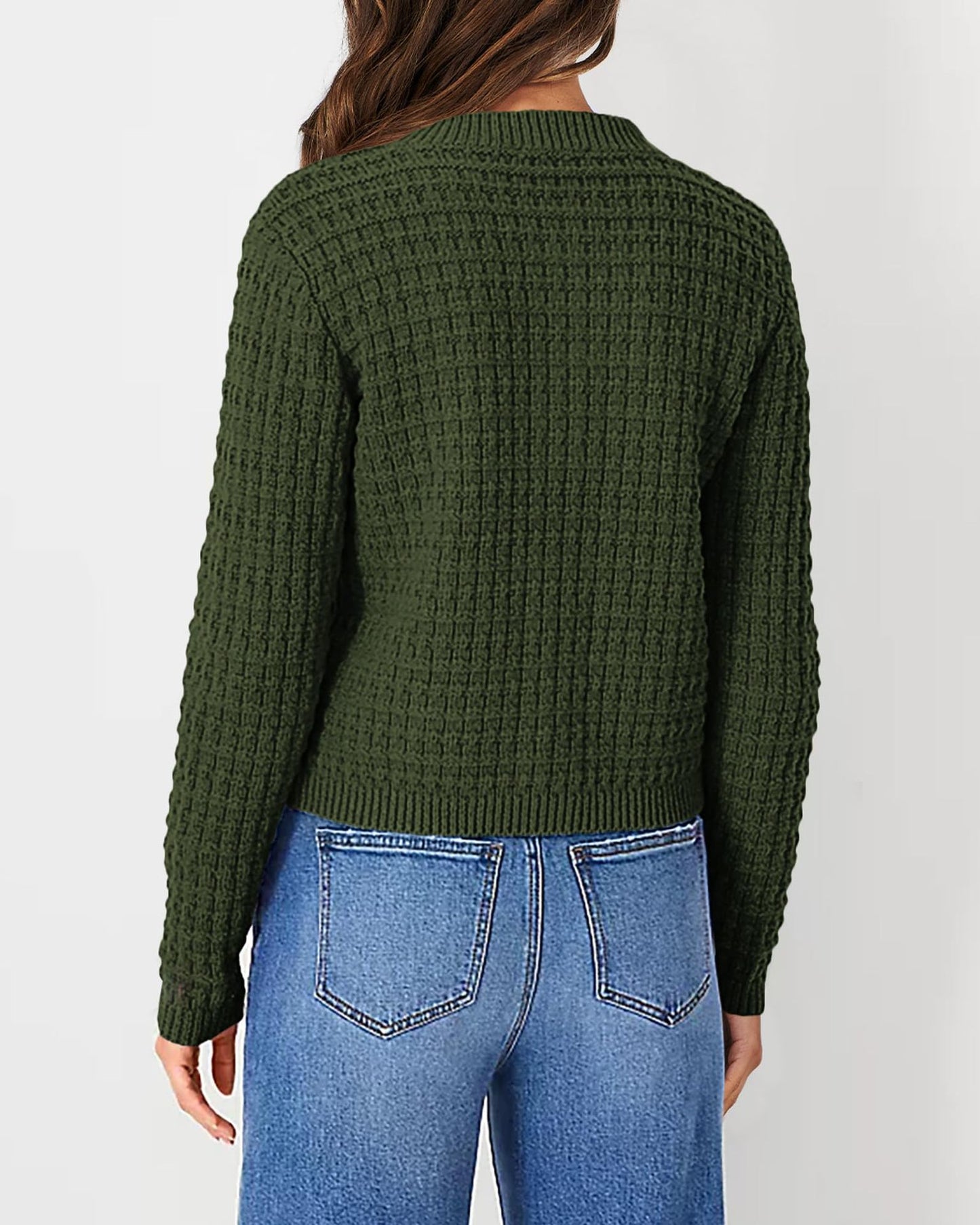 Fall Women Clothing Solid Color Office Knitted Cardigan Casual Sweater Coat - Iyanka