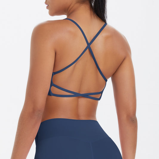 Underwear Push up Cross Sexy Beauty Back Strap Yoga Bra Running Workout Vest Sports - Iyanka
