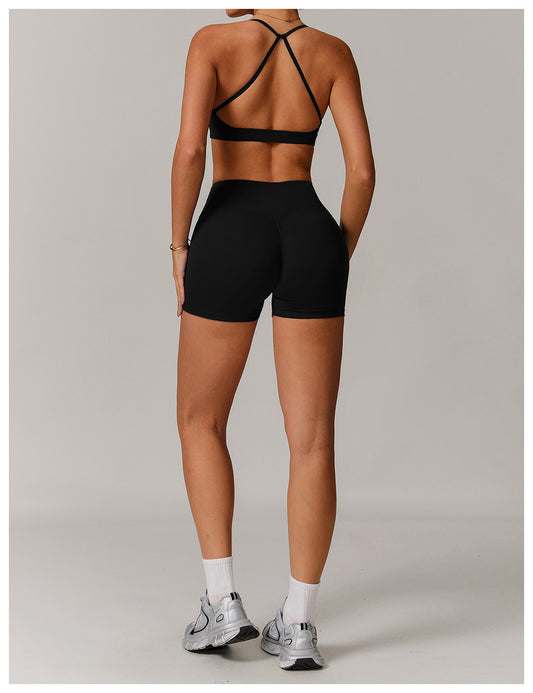 High Waist Hip Lift Yoga Shorts Outer Wear Tight Belly Trimming Slimming Running Exercise Shorts Women - Iyanka