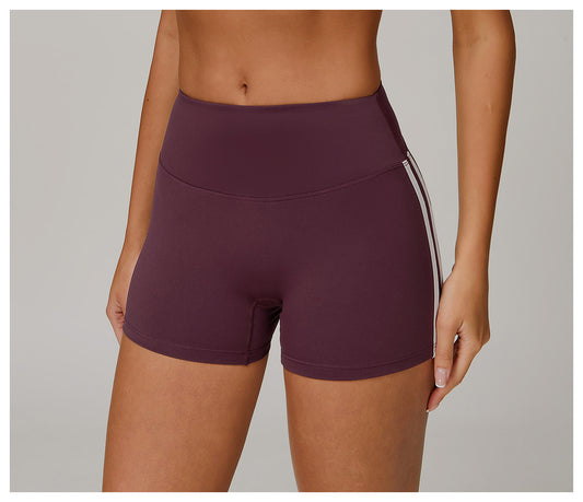 Nude Feel High Waist Yoga Shorts Peach Skinny Hip Raise Shorts Women Outer Wear Exercise Workout Pants - Iyanka