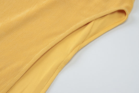 Summer Women Clothing Sexy Hollow Out Cutout out Backless V neck Slim Fit Slit Solid Color Long Halter Dress Women