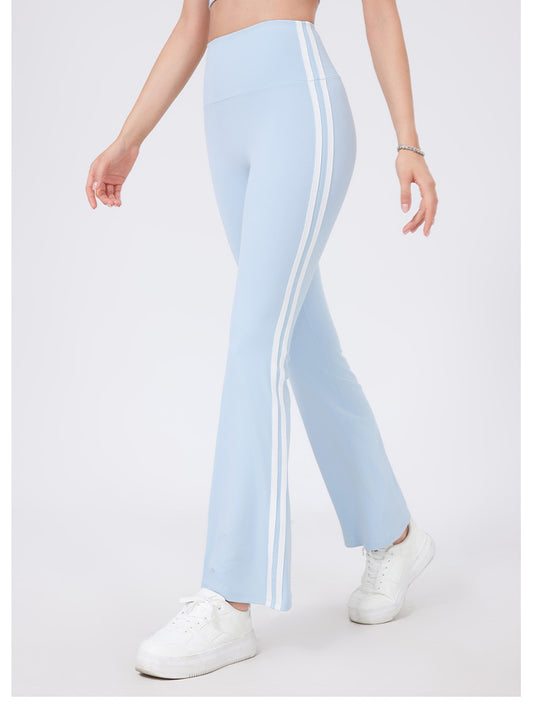 High Waist Yoga Pants Sexy Running Sports Peach Hip Raise Fitness Pants Nude Feel Stretch Flared Pants - Iyanka
