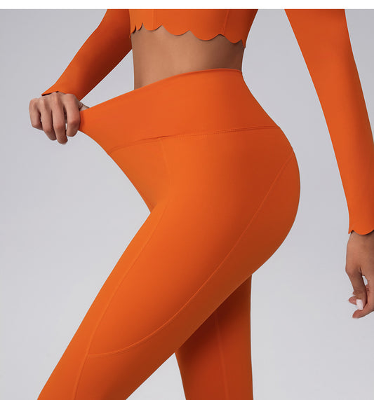 Yoga Wear Lace One Shoulder Bra off Shoulder Sports Vest Women Cross High Waist Fitness Pants - Iyanka