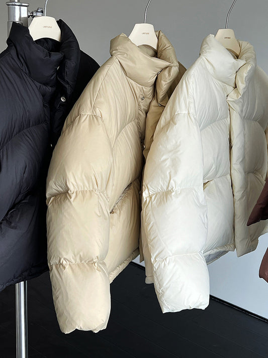 National Standard 90 White Duck down Short down Jacket Women Japanese All Matching Thickened Puffer Jacket - Iyanka