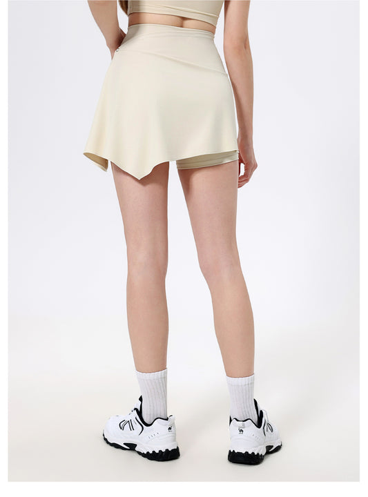 Two Piece Set High Waist Hip Lift Nude Feel Yoga Pants Shorts Fart Curtain Outer Wear Running Workout Pants Breathable Fitness - Iyanka