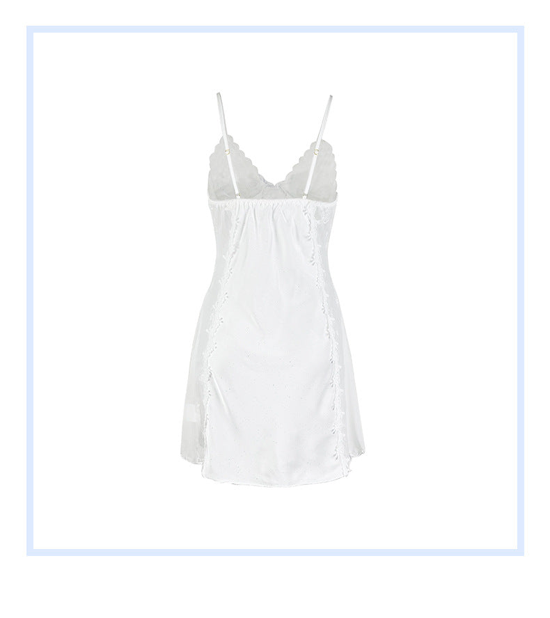Artificial Silk Sexy Wind Ice Feeling Comfortable Slip Nightdress Summer Beautiful Princess Sexy Private Pajamas Temptation - Iyanka