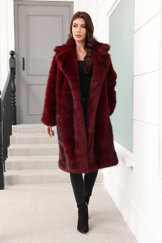 Long Women Clothing Faux Fur Coat Thickened Young Fur Coat Fashionable Jacket - Iyanka