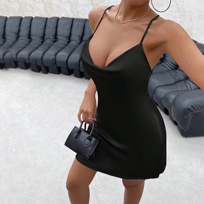 Sexy Design Back Lace up Waist Controlled Slimming Dress - Iyanka