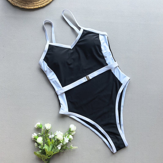 One Piece Swimsuit for Women Bikini Lady Sexy Stitching Swimwear Bikini Women - Iyanka
