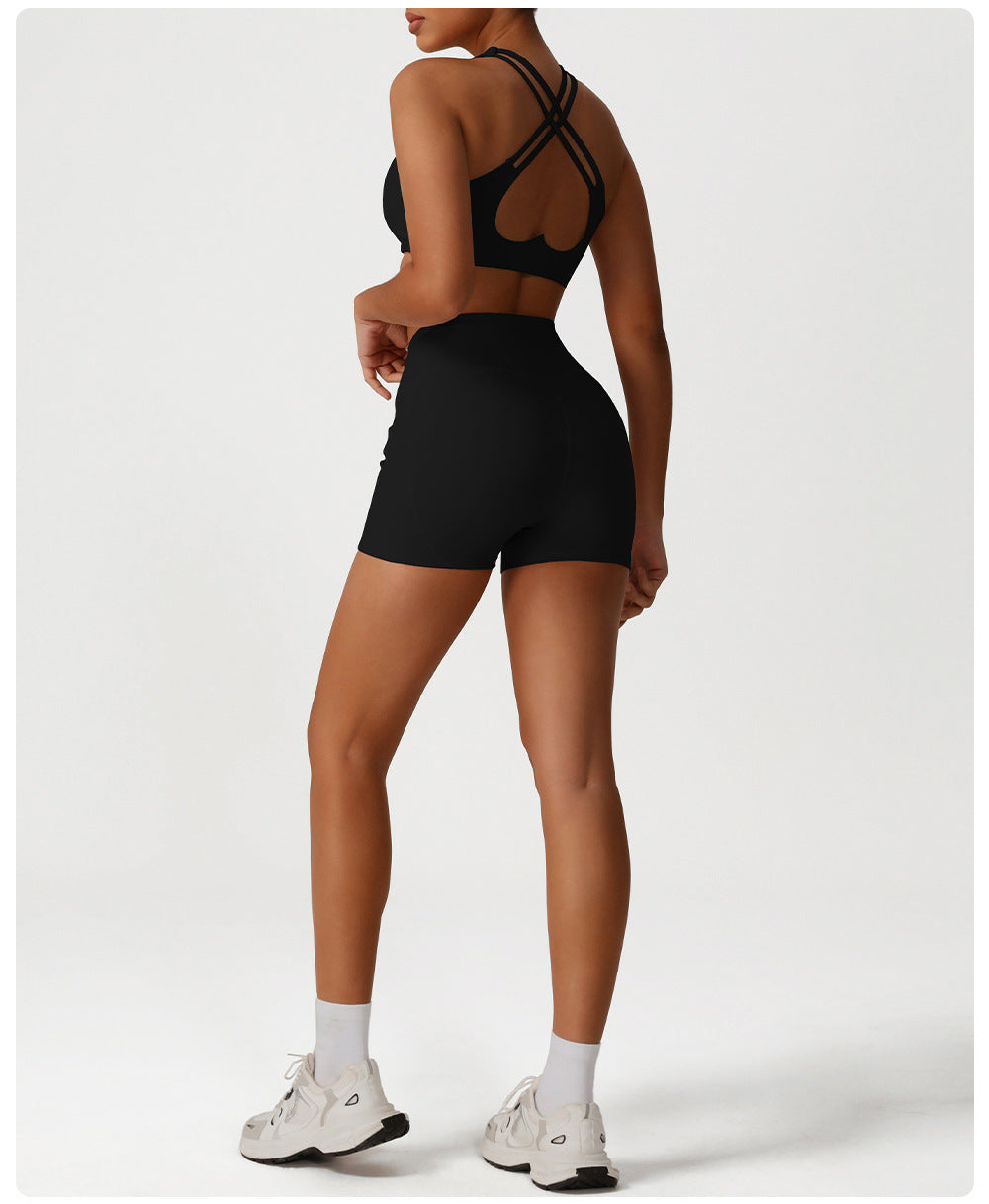 Peach Hip Lifting Sport Shorts Women Summer High Waist Outdoor Cycling Pants Quick Drying Belly Contracting Running Fitness Shorts - Iyanka