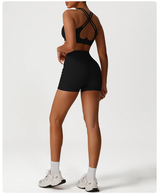 Peach Hip Lifting Sport Shorts Women Summer High Waist Outdoor Cycling Pants Quick Drying Belly Contracting Running Fitness Shorts - Iyanka