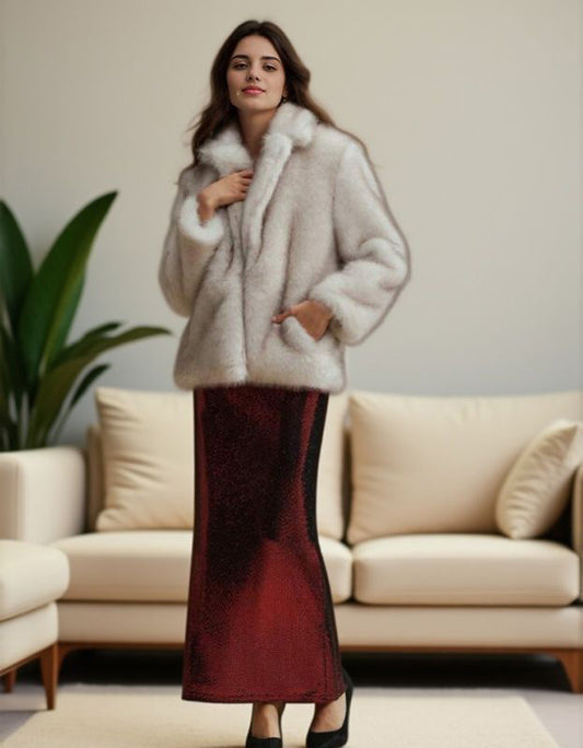 Women Fur Coat Faux Fur Coat Winter Casual Warm Windbreaker Party Fluffy Shawl Jacket - Iyanka