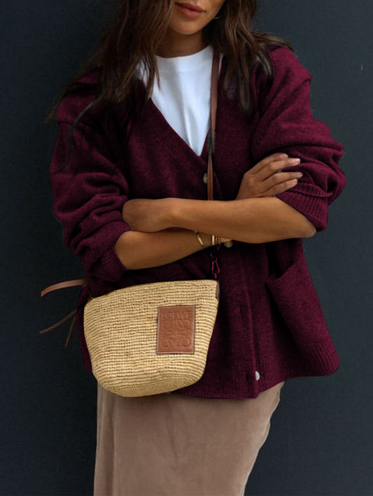 Women Casual Minimalist Long Sleeve Senior Coat Sweater - Iyanka