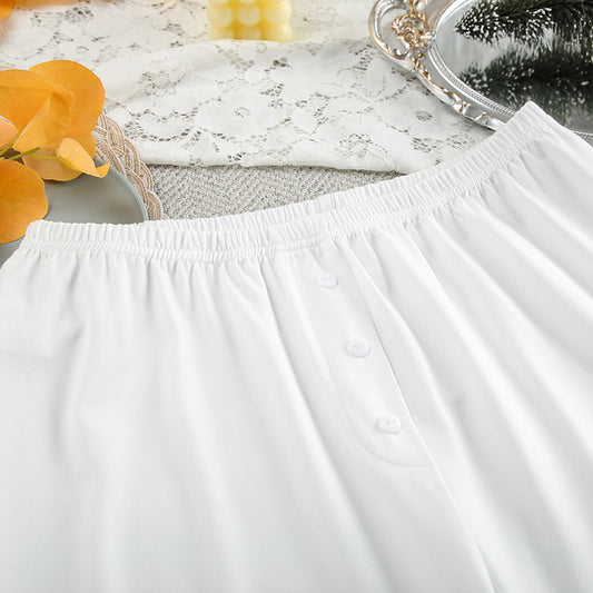 Spring Summer Home Wear Sleeveless Vest Pants Two Piece Set Knitted Emerized Pajamas for Women - Iyanka