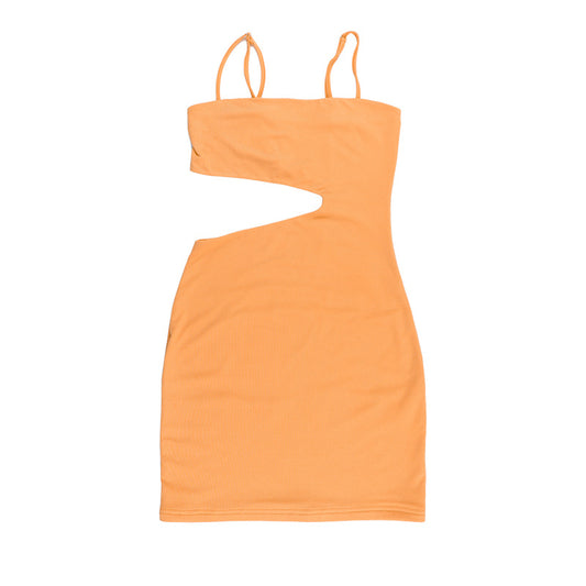 Summer Hollow Out Cutout out Camisole Sexy Basic Daily Hip Bag Dress