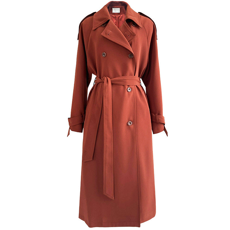 Main Promotion Autumn Draping British Loose Mid-Length over the Knee Trench Coat Female - Iyanka