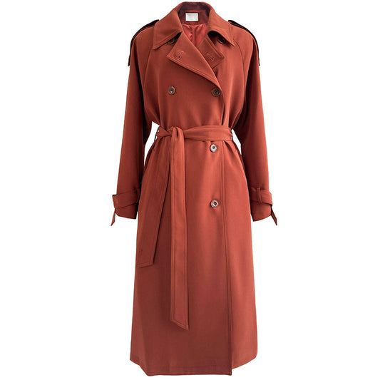 Main Promotion Autumn Draping British Loose Mid-Length over the Knee Trench Coat Female - Iyanka