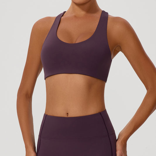 Cross Love Yoga Bra Women Sling with Chest Pad Outer Wear Workout Clothes Outdoor Sports Underwear - Iyanka