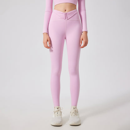 High Waist Peach Hip Lifting Nude Feel Yoga Pants Women Seamless Sport Quick Drying Tights Outer Wear Running Fitness Pants - Iyanka