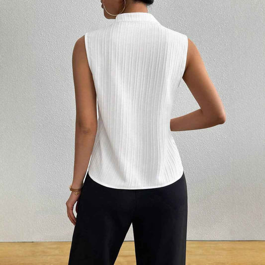 Women’s Summer Slim Fit V-Neck Sleeveless Blouse – Casual Tank Top